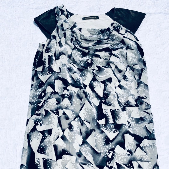 STUNNING Cynthia Steffe Dress w/ Leather US 6 - Picture 2 of 6